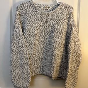 Chunky White & Grey Sweater